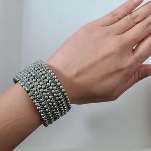12/16 Metal beaded bracelet